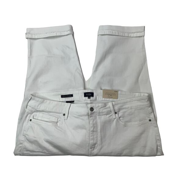 NYDJ Not Your‎ Daughters Jeans Plus 22W Marilyn Straight Crop with Fray Cuff NWT - Picture 3 of 16